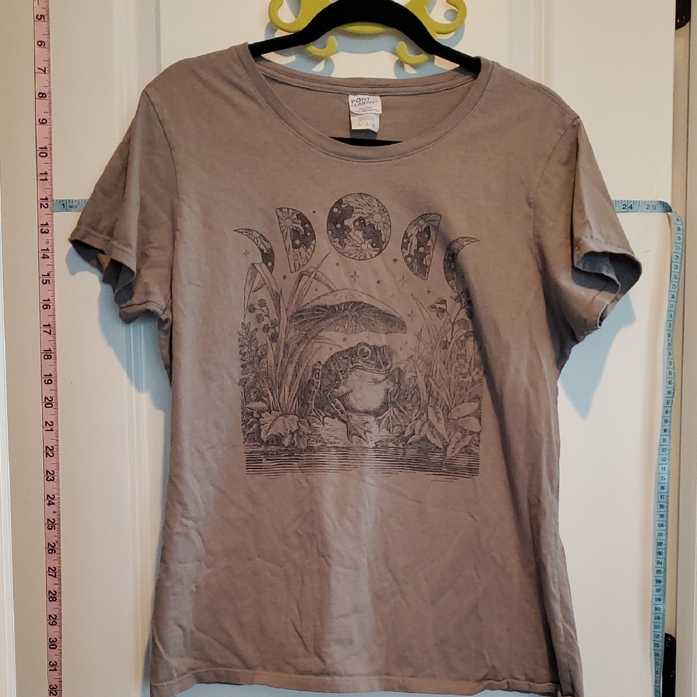 Gray Graphic T-Shirt With Bullfrog